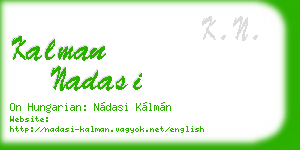 kalman nadasi business card