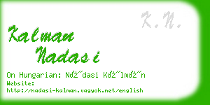 kalman nadasi business card